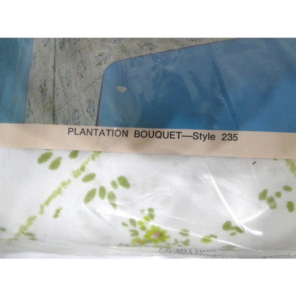 Vintage Cannon Monticello Full Flat Sheet Plantation Bouquet Floral Muslin USA